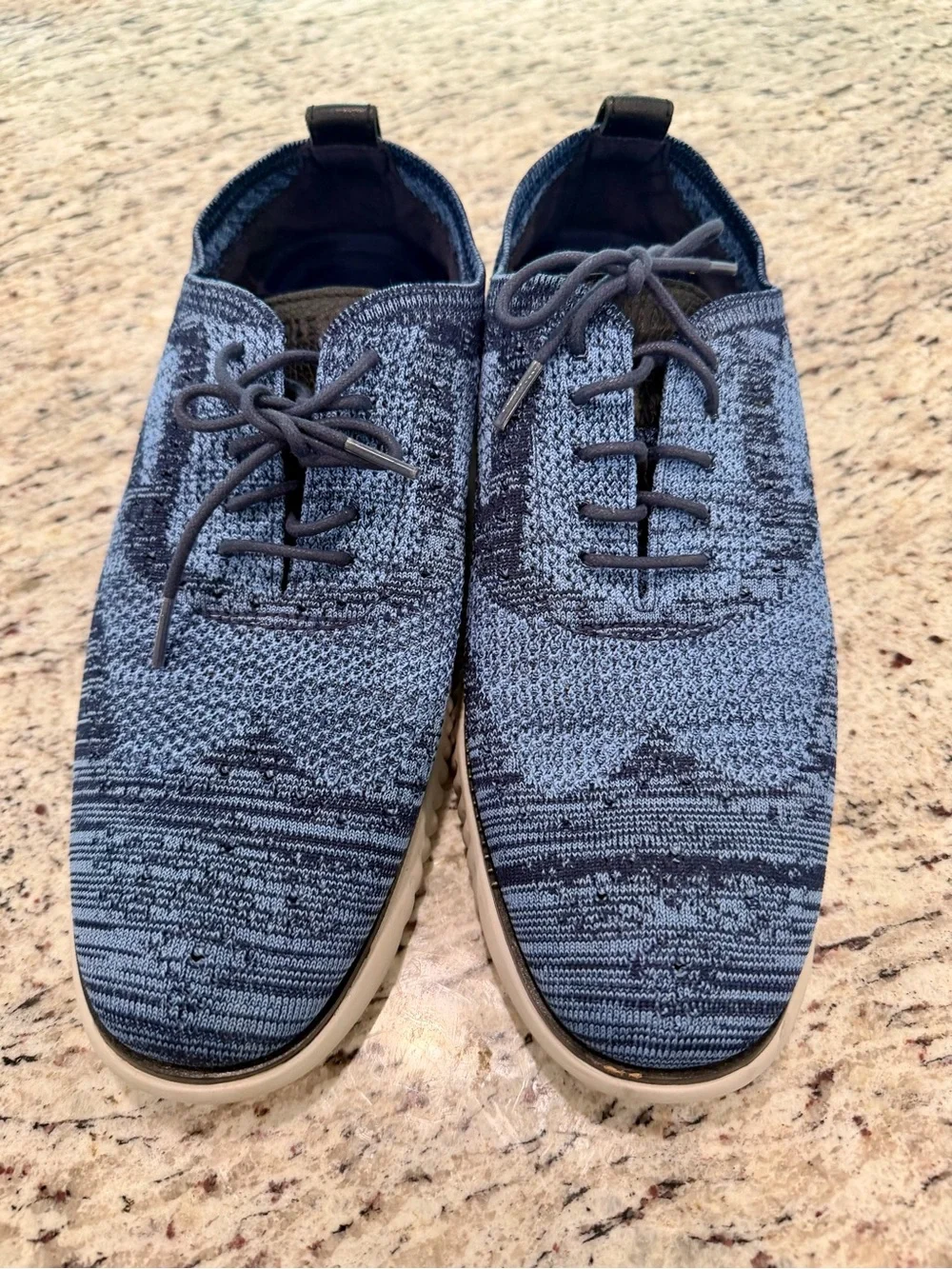 Cole Haan 2 Zerogrand Men's 9.5 M Stitchlite Blue Wingtip Oxford Shoes C27946